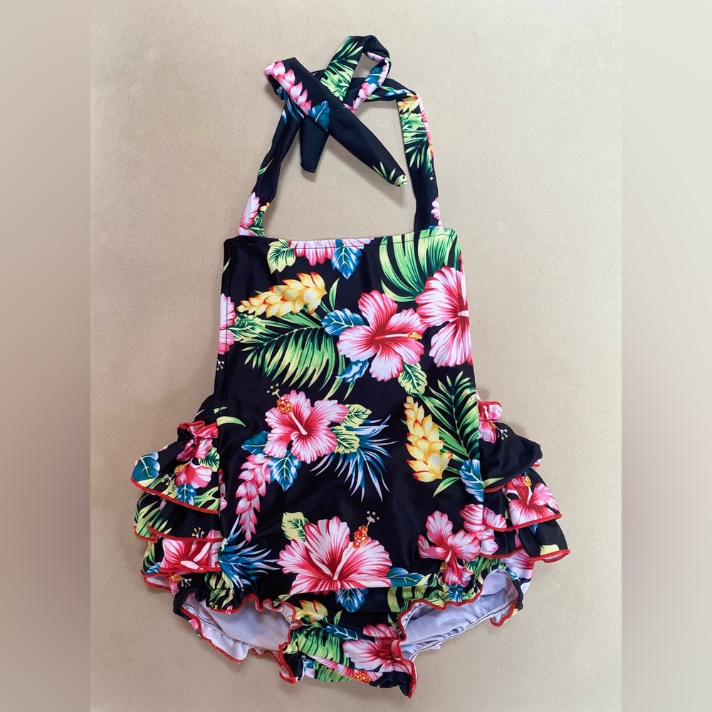 One Piece Baby Floral Bathing Suit | 12-24Months